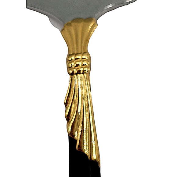 Yamazaki 18/8 Stainless LINDI Black‎ Handle GOLD Accent Vintage Pastry Server - Picture 4 of 7